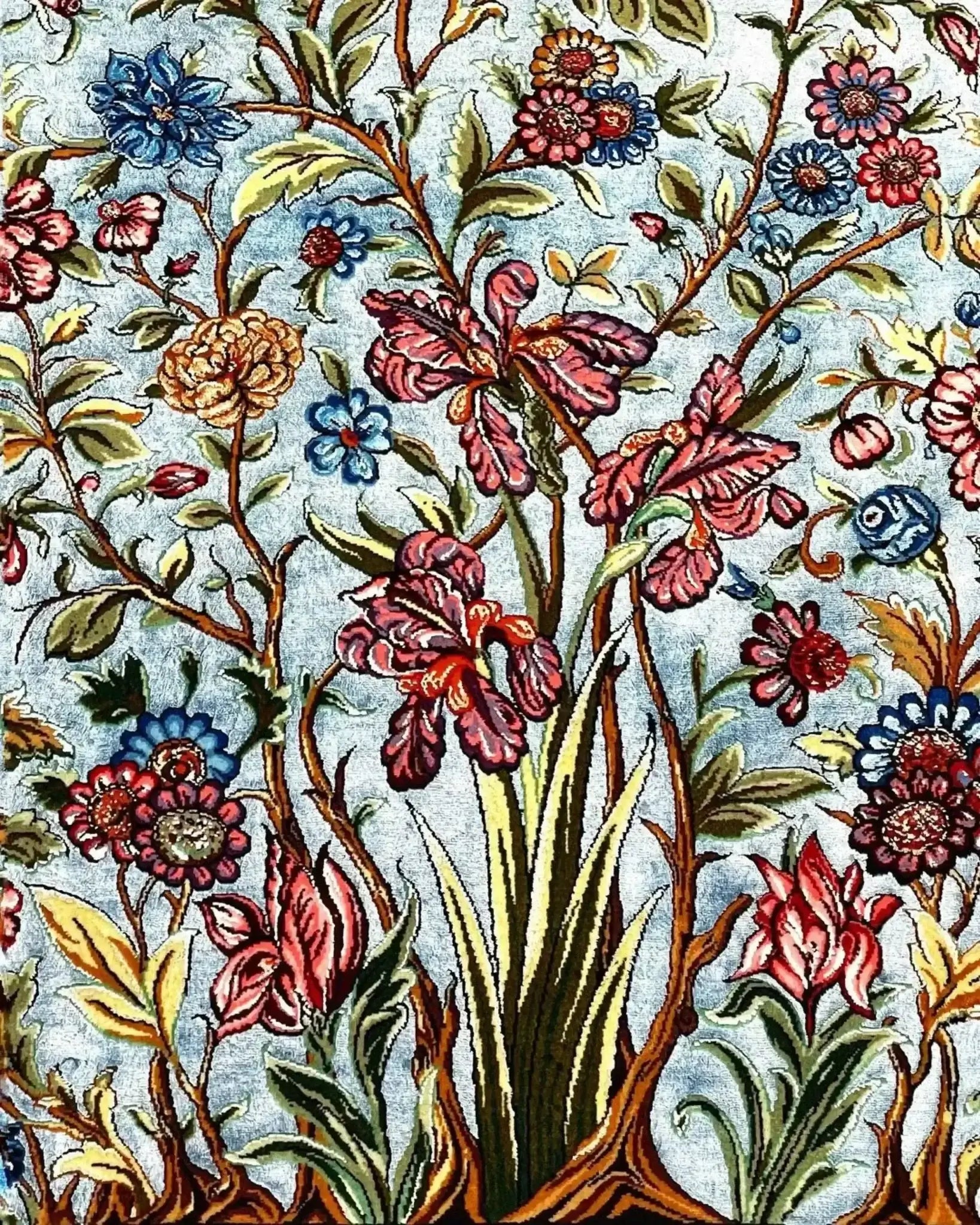 Luxury Persian rug with floral design, handcrafted for modern and timeless interiors
